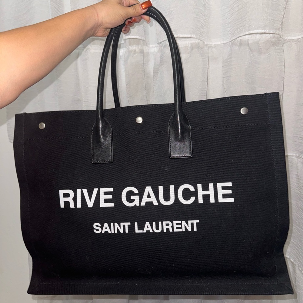 Saint Laurent Rive Gauche Tote Bag in Canvas